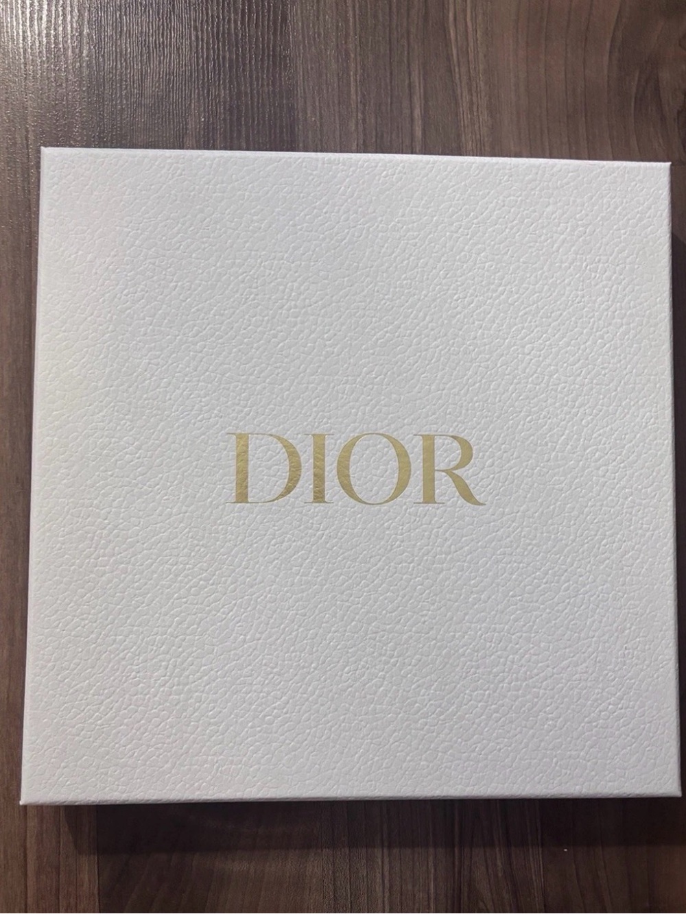 Dior Empty White Box 10x10x1.5 Inch With Ribbon